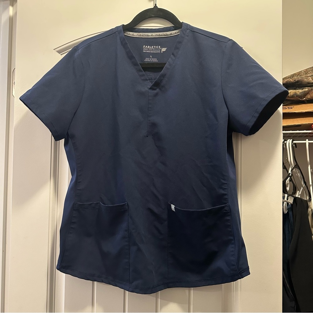 Fabletics Navy Scrub Top